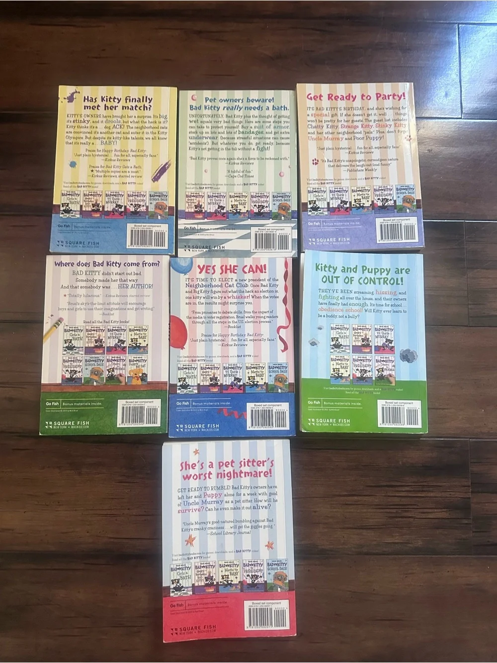 BAD KITTY Paperback Books By Nick Bruel Lot Of 7 Books